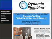 Tablet Screenshot of dynamicplumbingheating.com